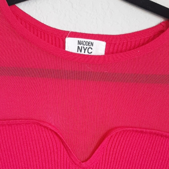 NYC Vibrant Hot Pink Sleeve Blouse - Picture 2 of 6